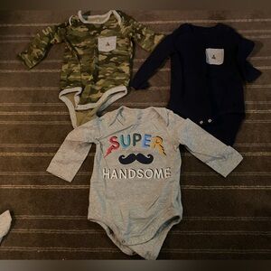 Baby Onesie Set - Camouflage, Navy, Gray